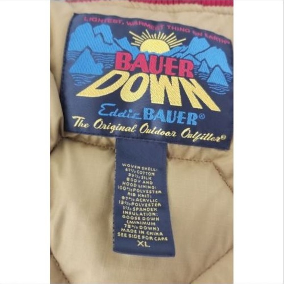 Eddie Bauer Red Quilted Puffer Jacket - Picture 4 of 5